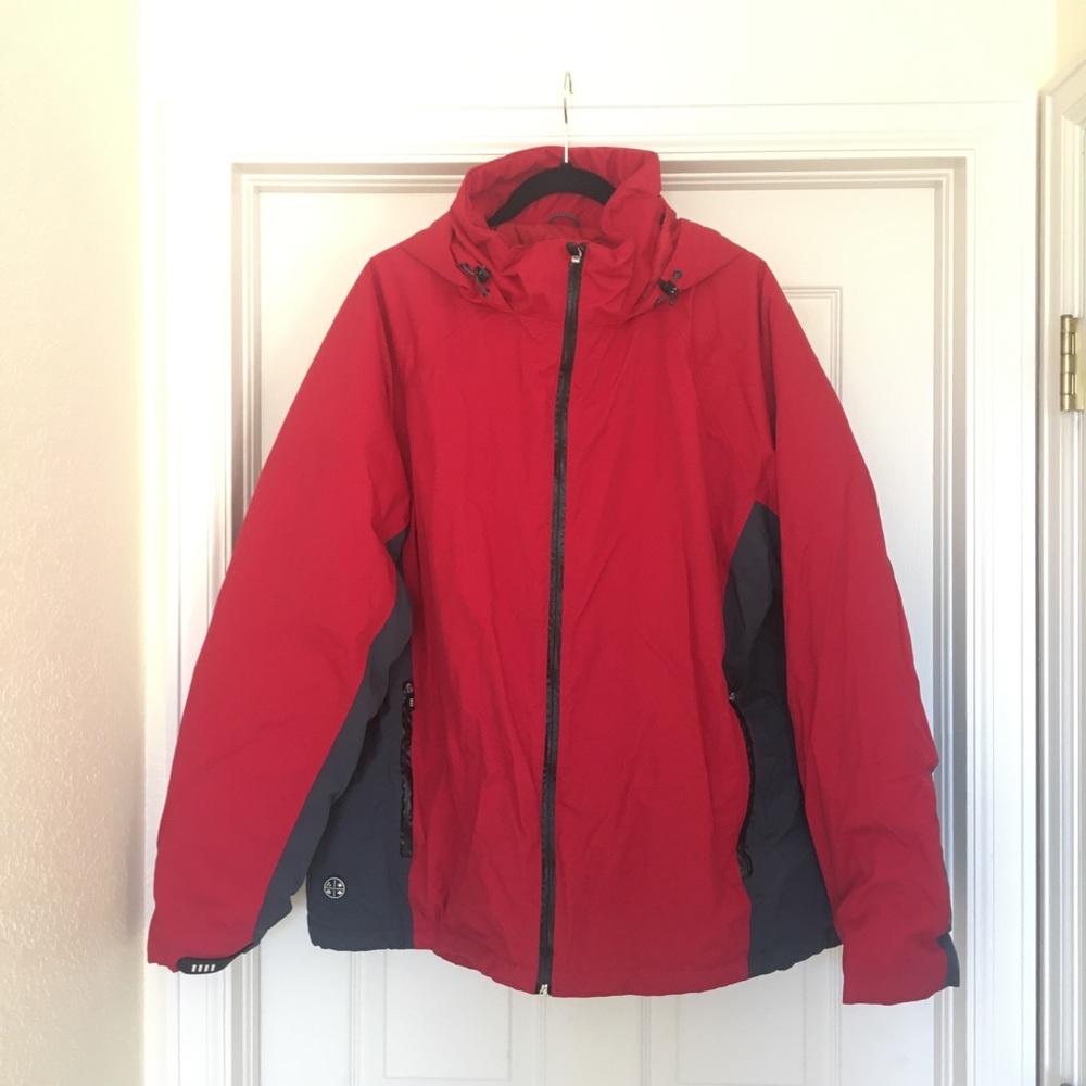 Land’s End Waterproof Red Hoodie Jacket